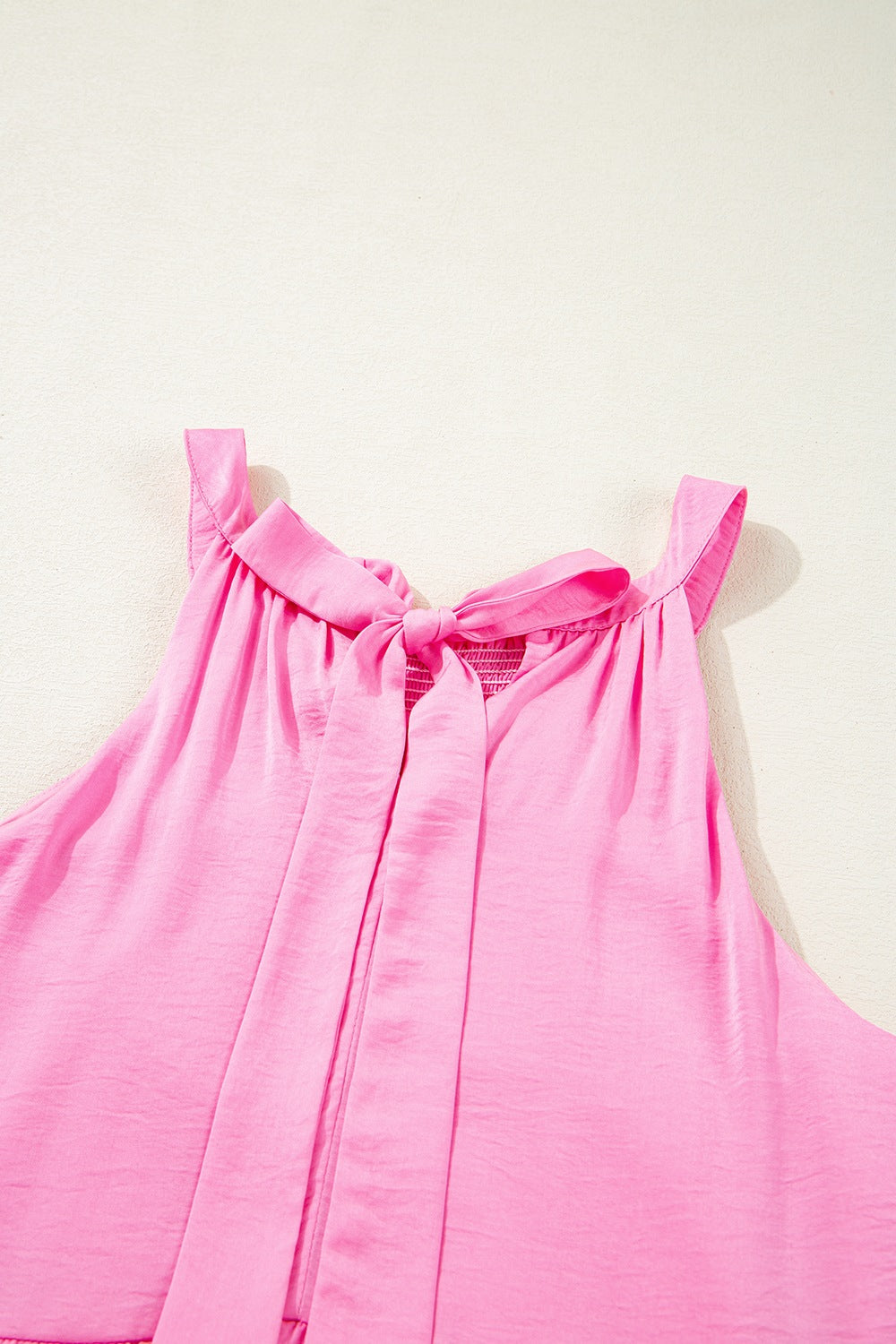 Buy Tied Back Ruffled Layered Sleeveless Mini Dress by Faz