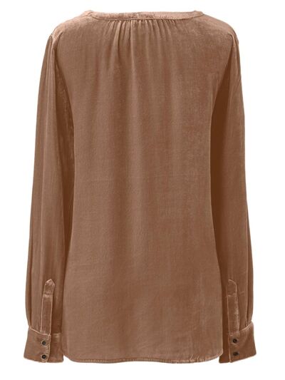 Buy Notched Button Down Long Sleeve Shirt by Faz