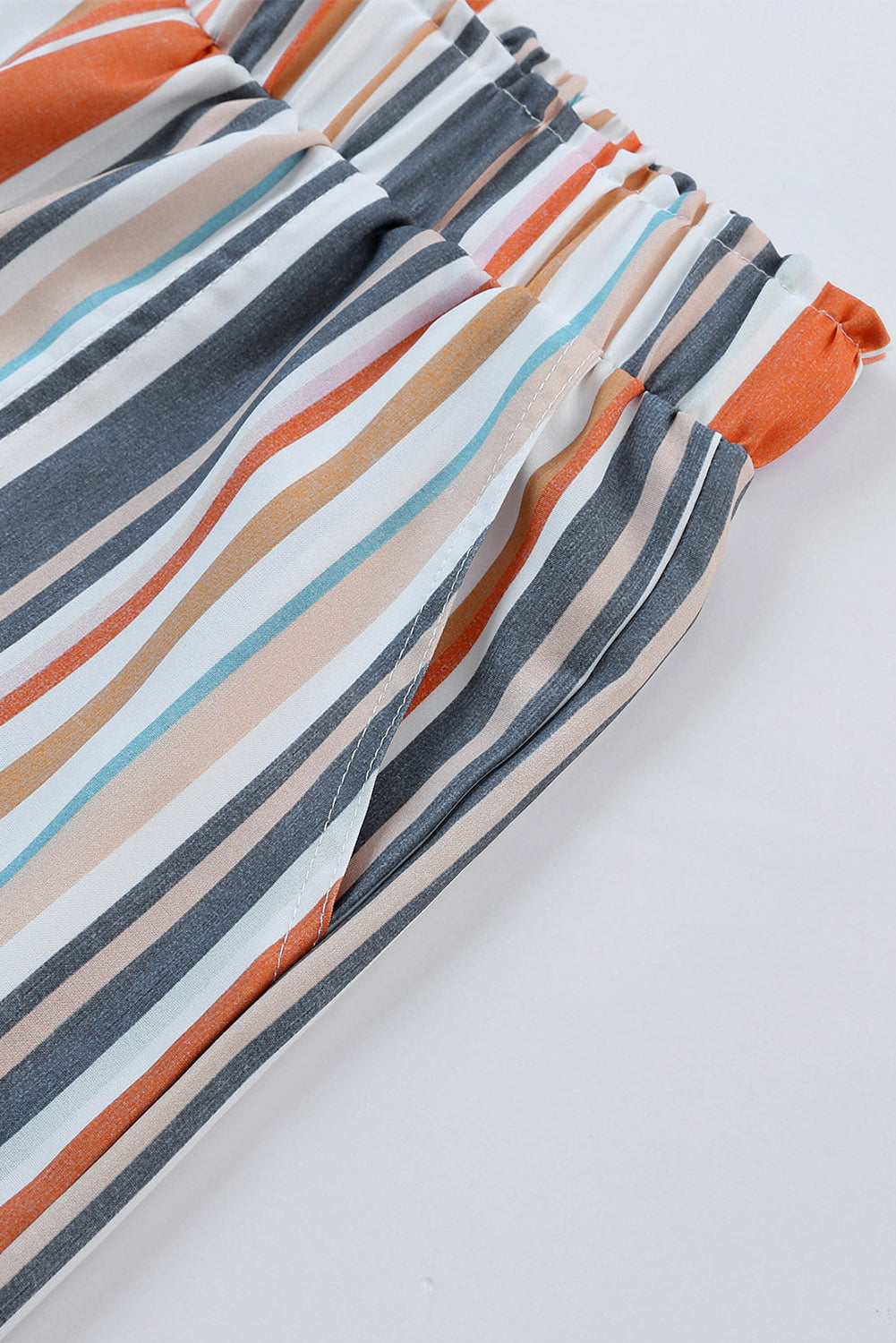 Buy Striped Elastic Waist Shorts by Faz