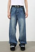 Buy Men's Raw Hem Baggy Jeans by Faz