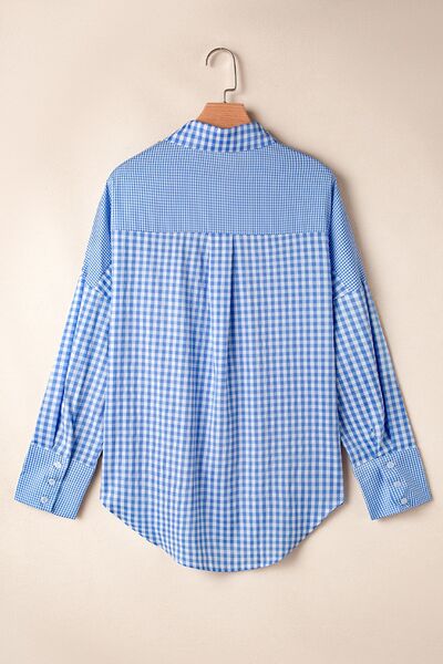 Buy Plaid Button Up Long Sleeve Shirt by SYNZ