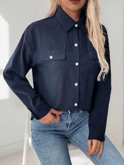 Buy Buttoned Down Long Sleeve Shirt by Perfee