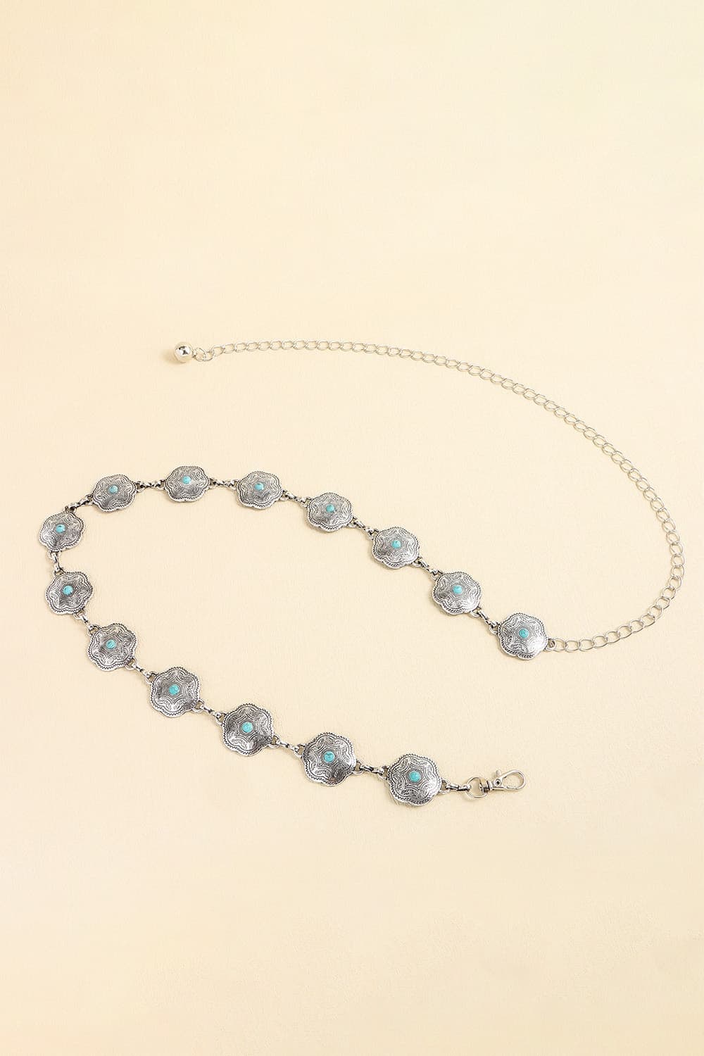 Buy Vintage Turquoise Alloy Belt by Faz