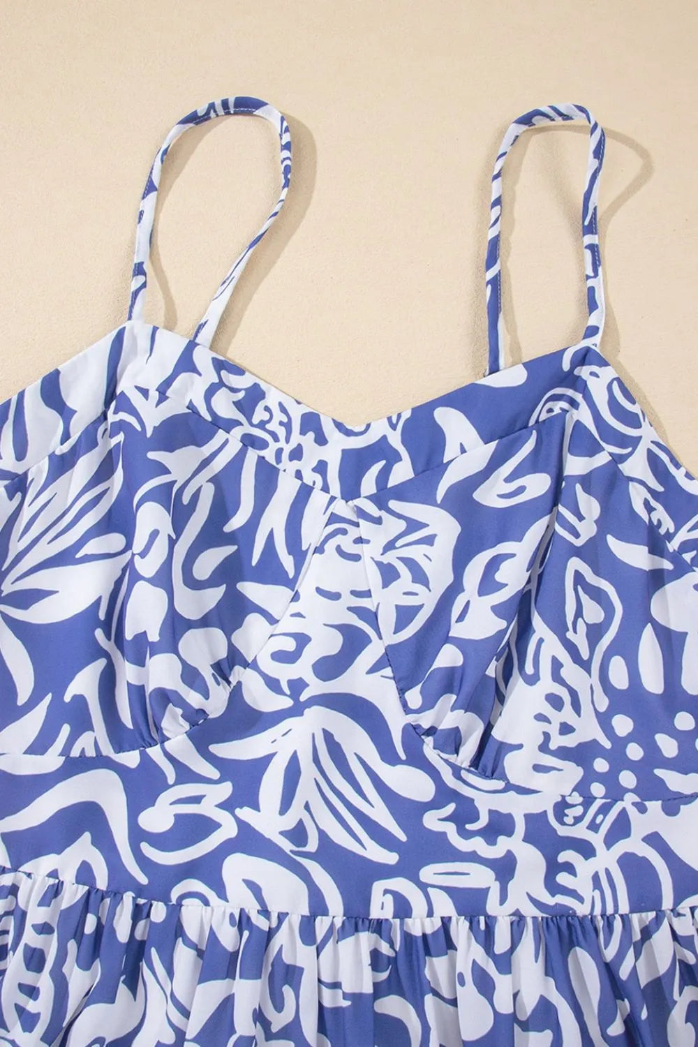 Buy Floral Print Spaghetti Strap High Waist Dress by Faz