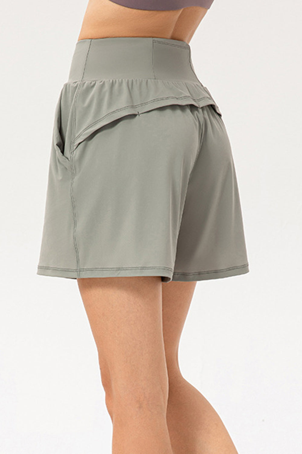 Buy Pocketed Elastic Waist Active Shorts by Faz