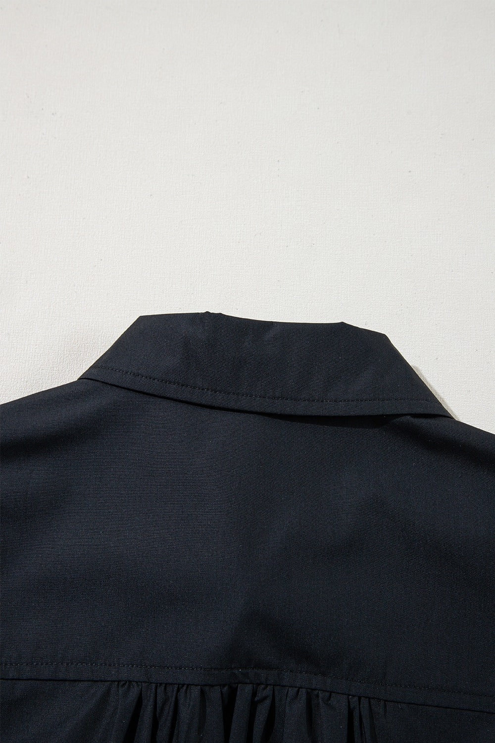 Buy Button Up Tie Waist Puff Sleeve Mini Shirt Dress by Faz