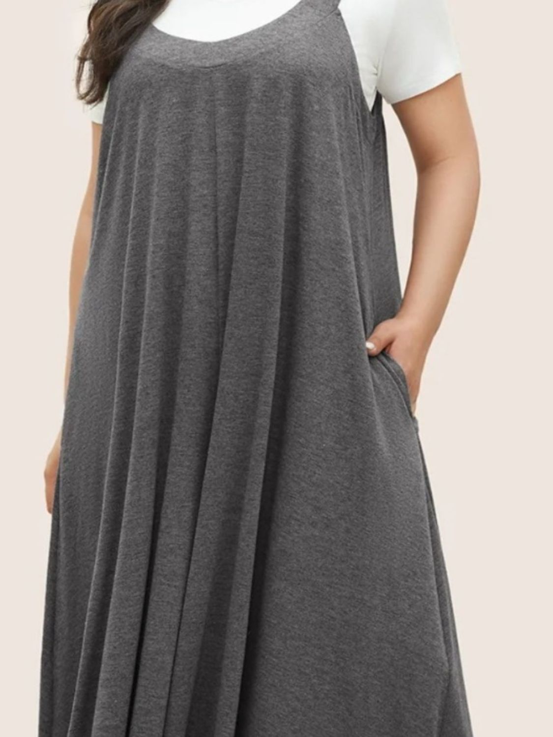 Buy Full Size Pocketed Wide Leg Overalls by Faz