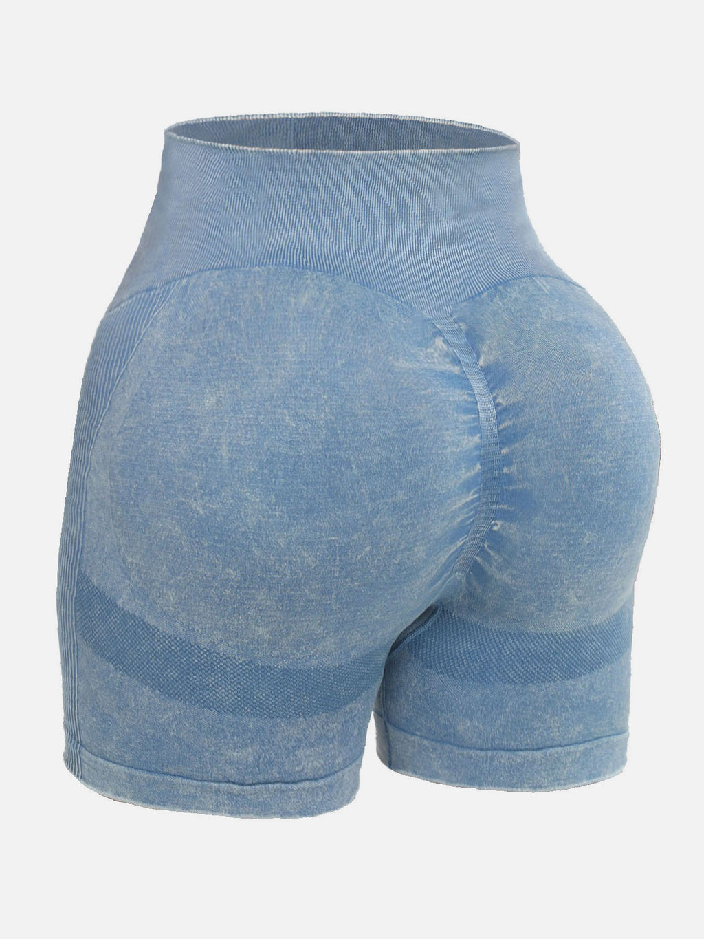 Buy Washed High Waist Active Shorts by Faz