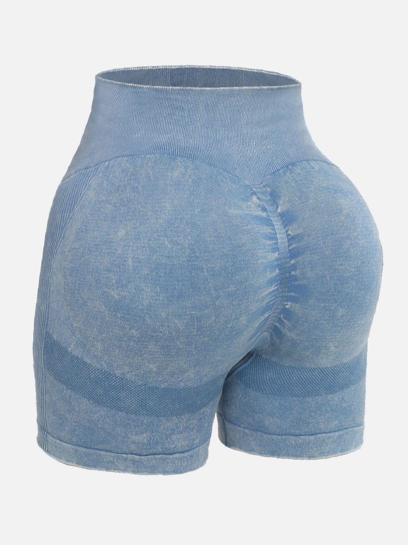 Buy Washed High Waist Active Shorts by Faz