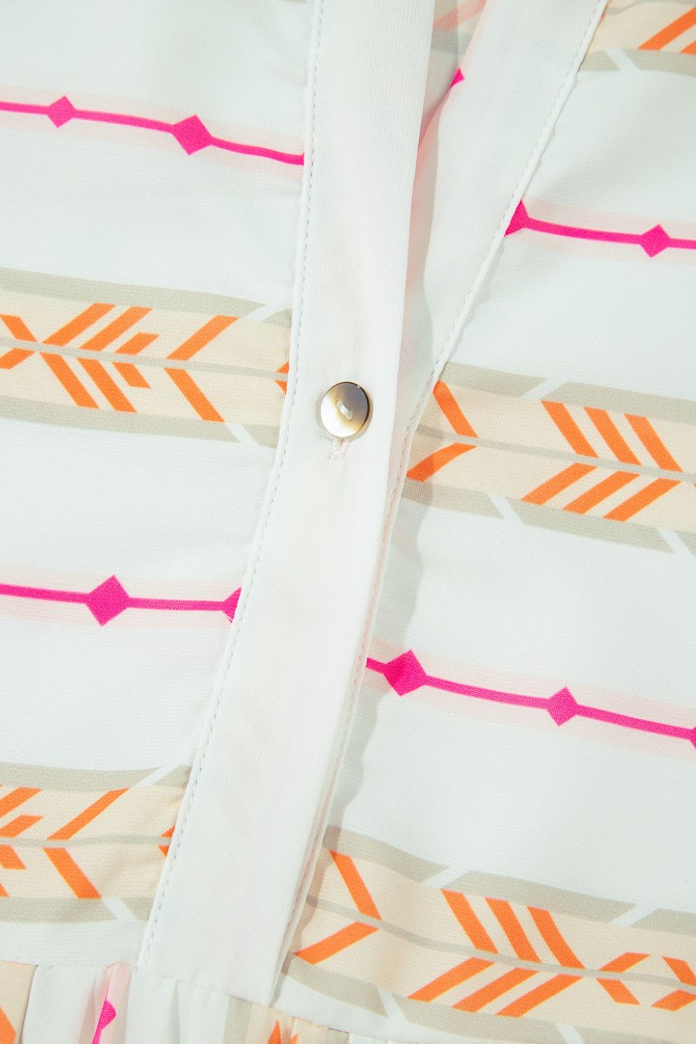 Buy Printed Ruffled Notched Loose Dress by Faz