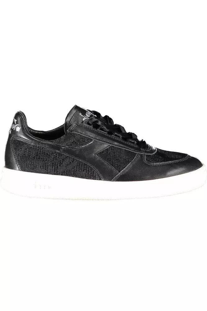 Chic Embroidered Black Sports Sneakers