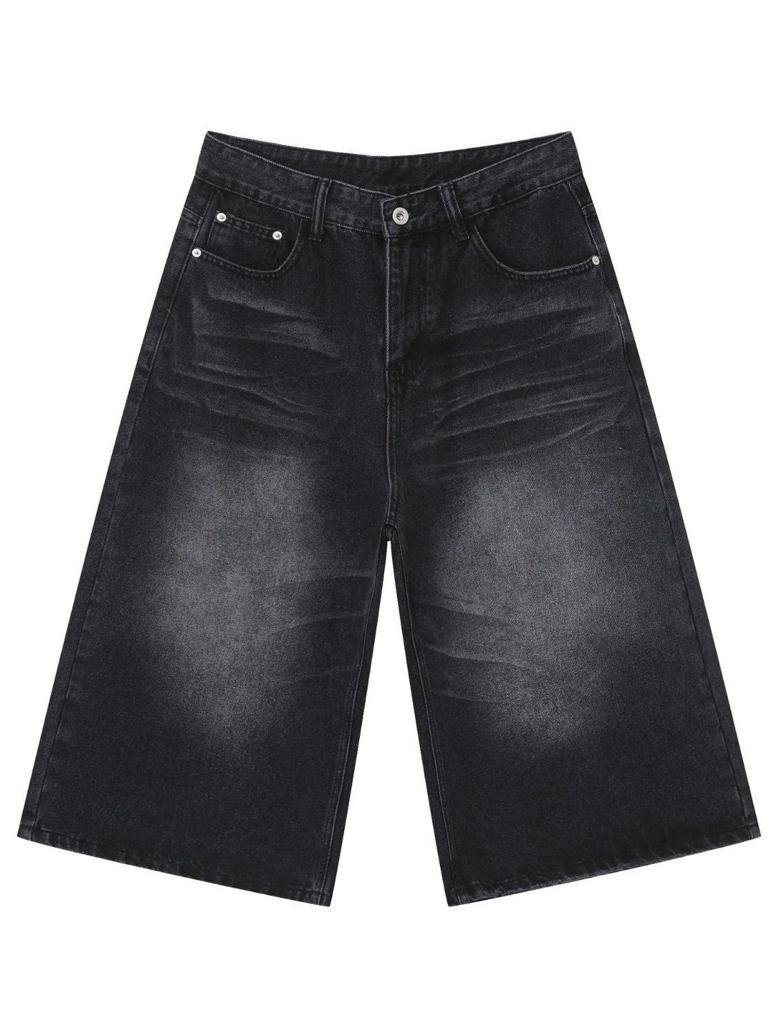 Buy Men's Washed Denim Shorts with Pockets by Faz