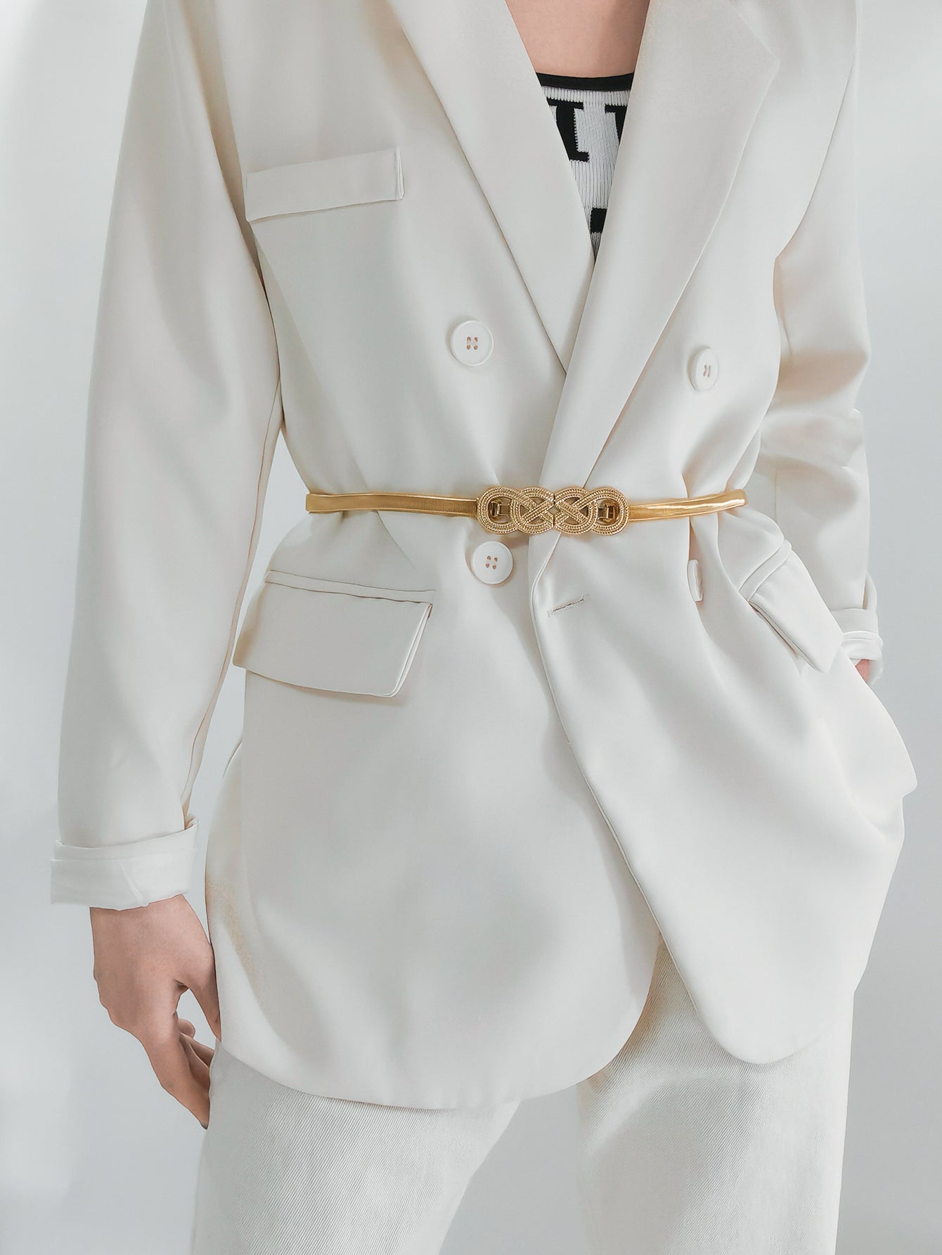 Buy Knot Buckle Metal Belt by Faz