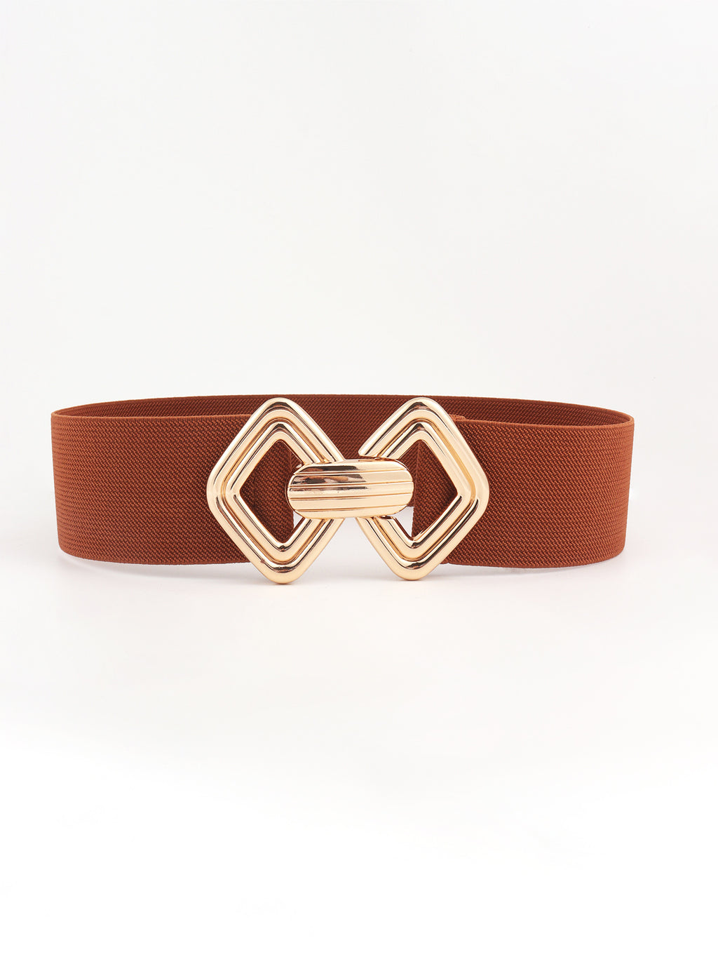 Buy Geometric Buckle Elastic Wide Belt by Faz