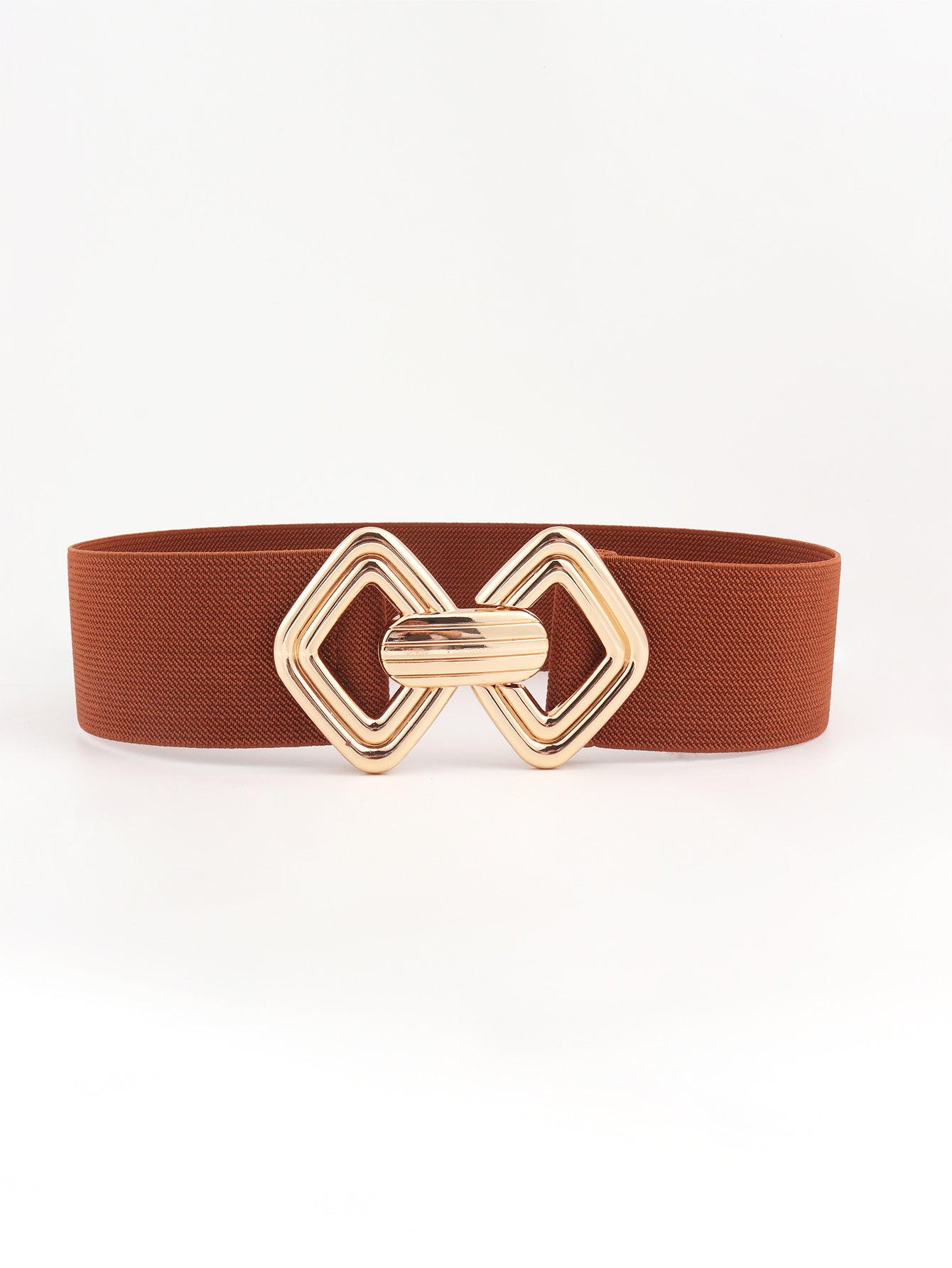 Buy Geometric Buckle Elastic Wide Belt by Faz