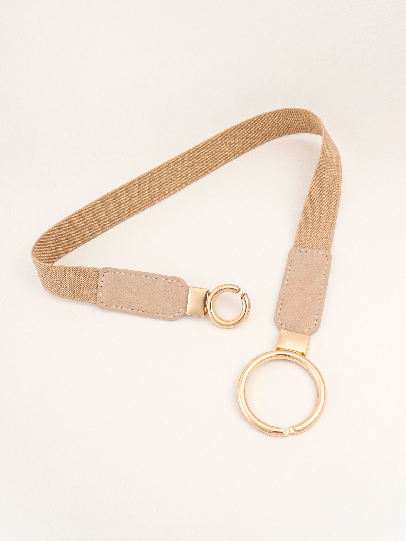 Buy Double Ring Buckle Elastic PU Belt by Faz