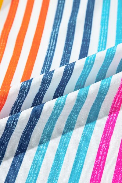 Buy Striped Collared Neck Long Sleeve Shirt by SYNZ