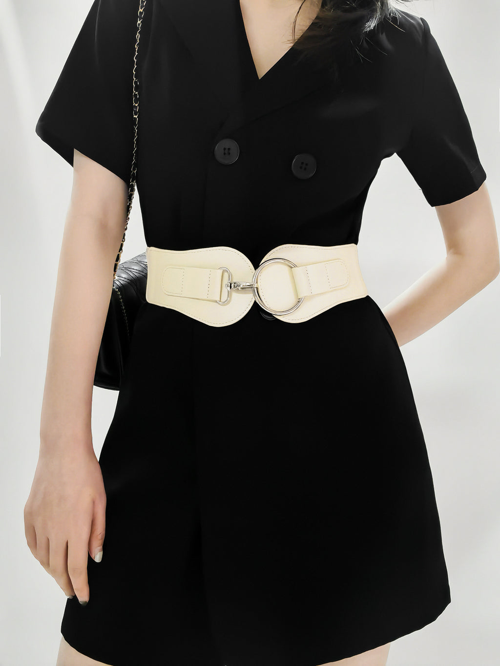 Buy PU Elastic Wide Belt by Faz