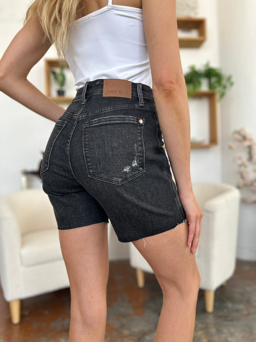 Buy Full Size High Waist Rigid Magic Denim Shorts by Faz