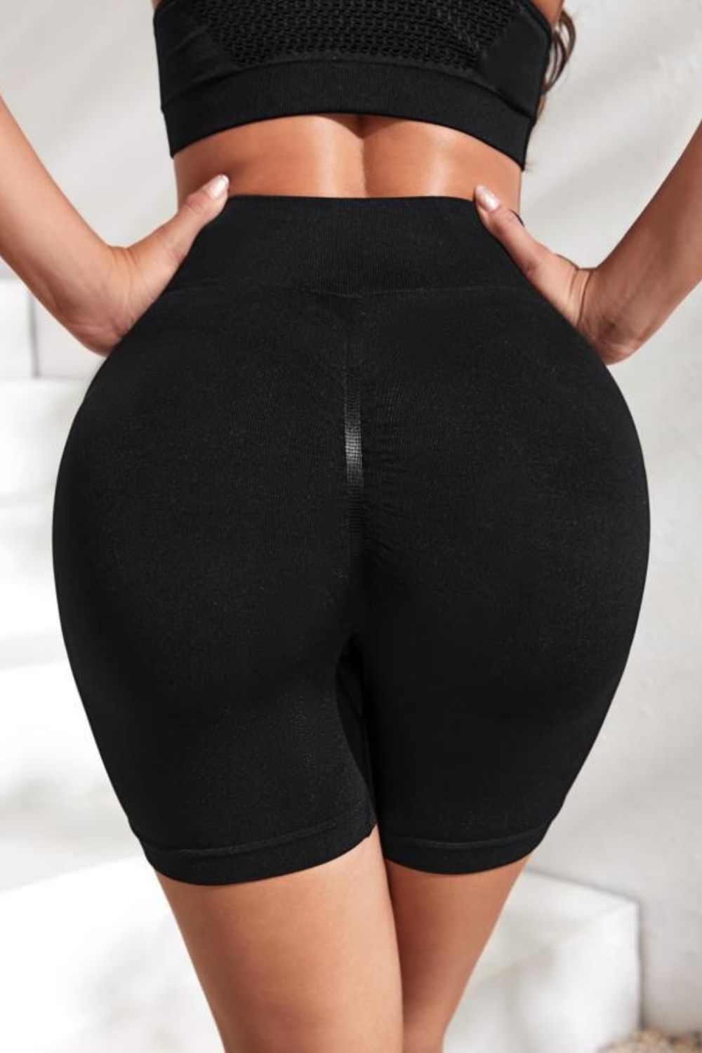 Buy Slim Fit High Waistband Active Shorts by Faz