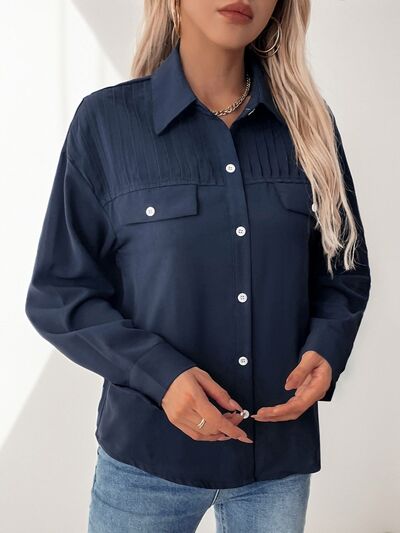 Buy Buttoned Down Long Sleeve Shirt by Perfee