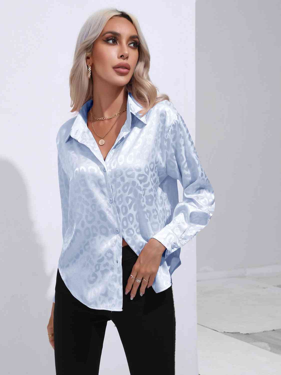 Buy Printed Collared Neck Buttoned Shirt by B&S