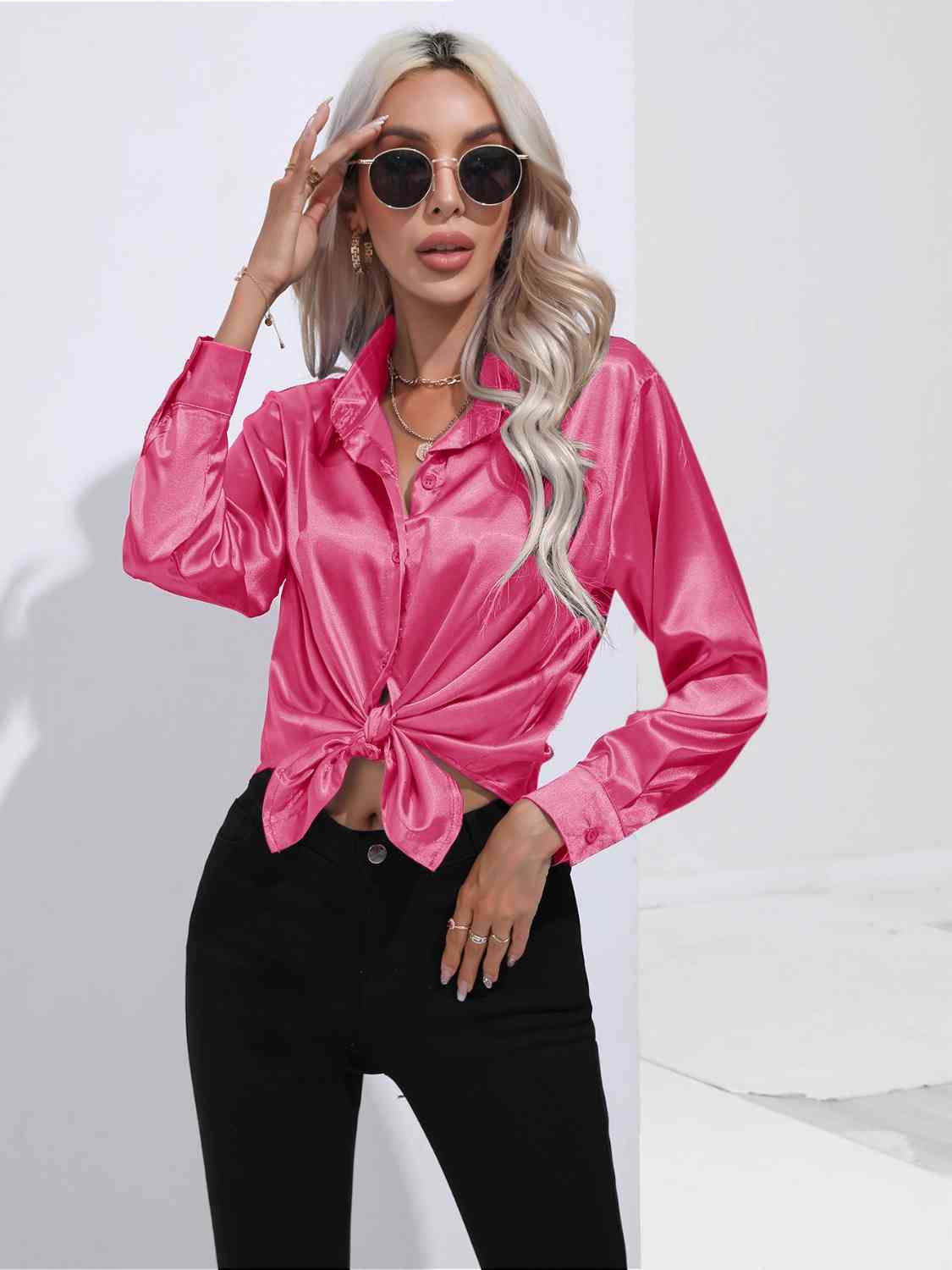 Buy Collared Neck Buttoned Long Sleeve Shirt by B&S