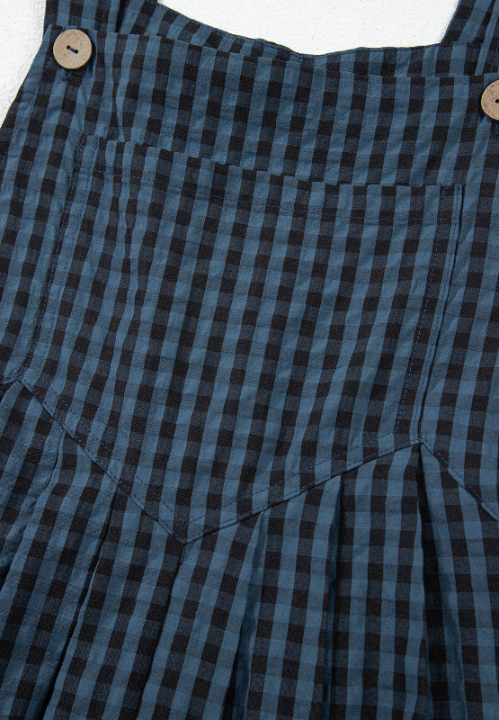 Buy Plaid Wide Strap Wide Leg Overalls by Faz