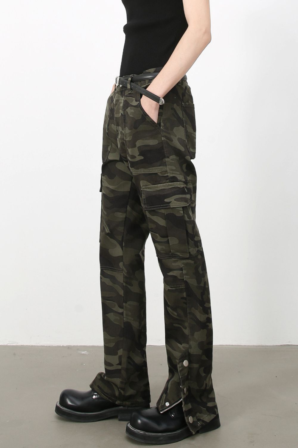 Buy Men's Camouflage Jeans with Cargo Pockets by Faz