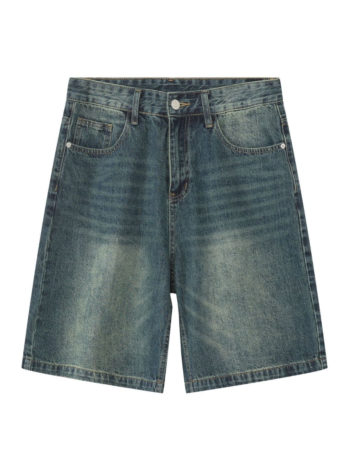 Buy Men's Washed Denim Shorts with Pockets by Faz