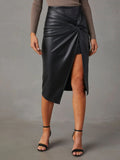 Buy Twist Detail High Waist Skirt by Faz