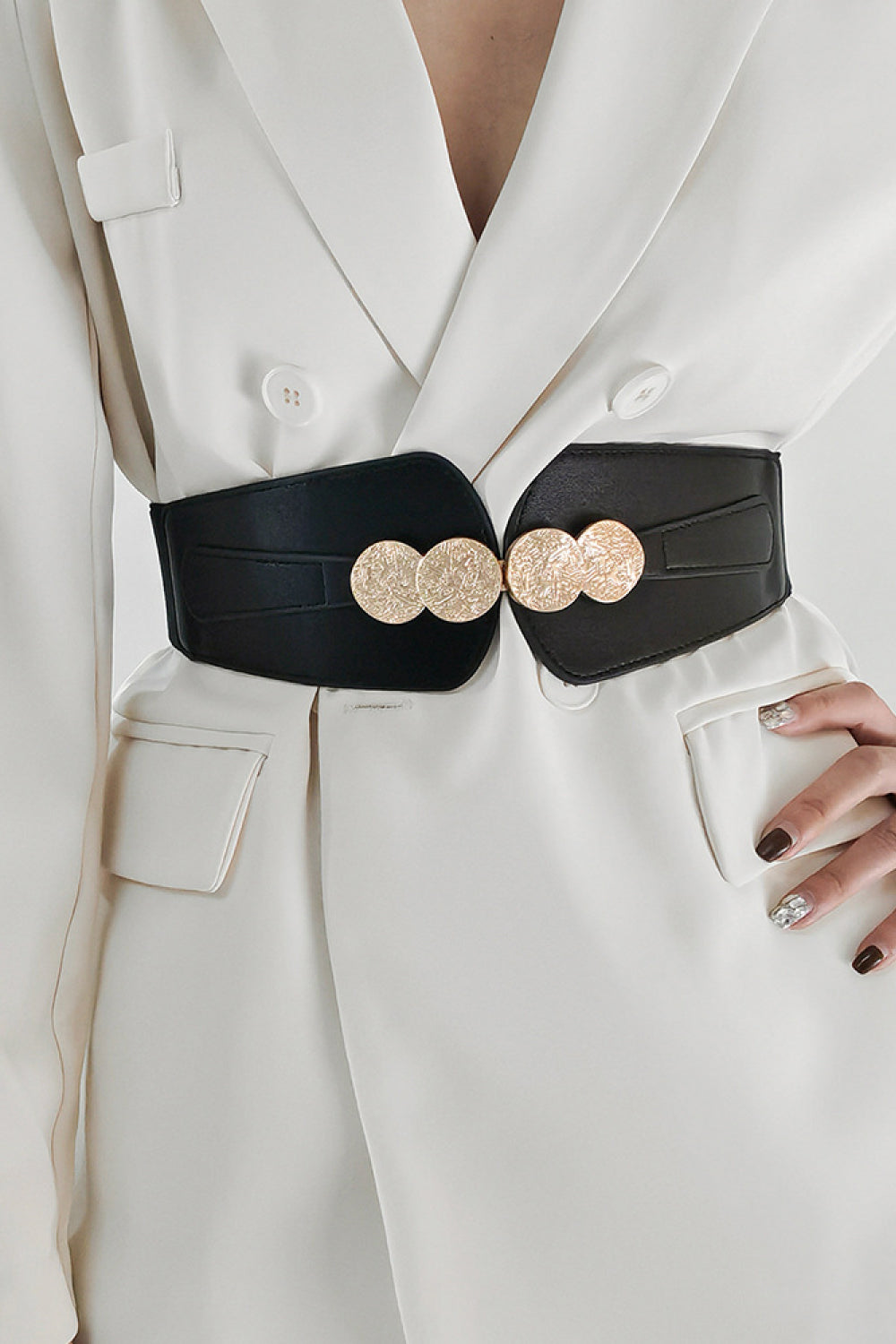 Buy Alloy Buckle Elastic Belt by Faz