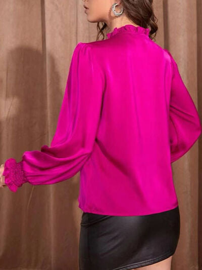 Buy Frill Tied Lantern Sleeve Blouse by T@N