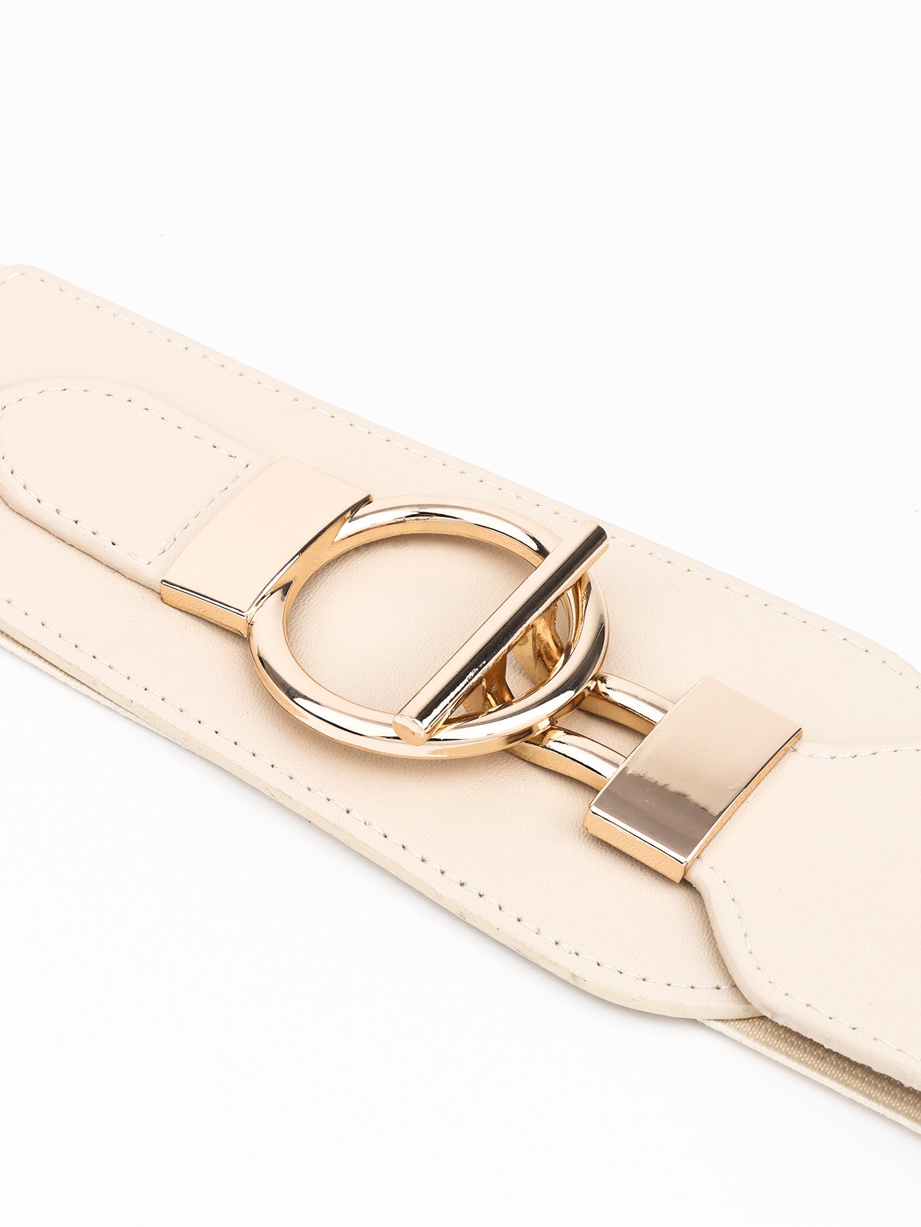 Buy PU Elastic Wide Belt with Alloy Buckle by Faz