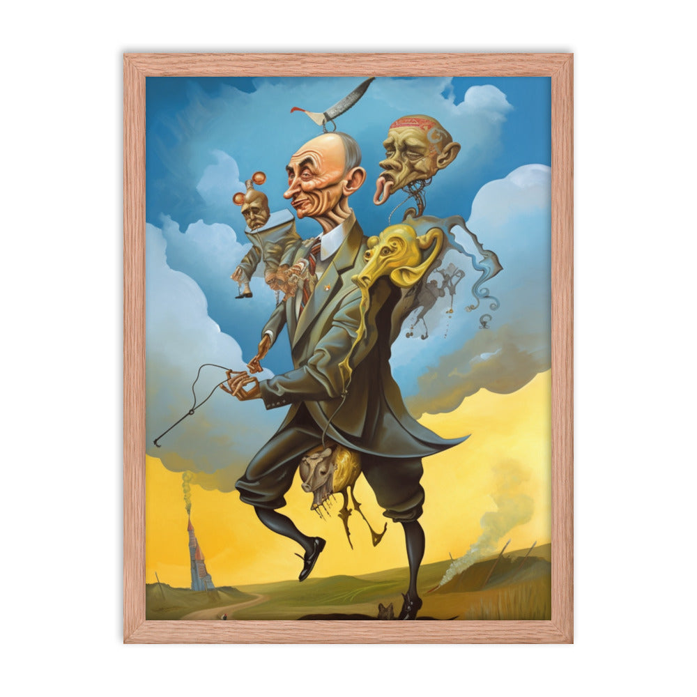Buy Putin attacking Ukraine Framed poster Wall Art by Faz