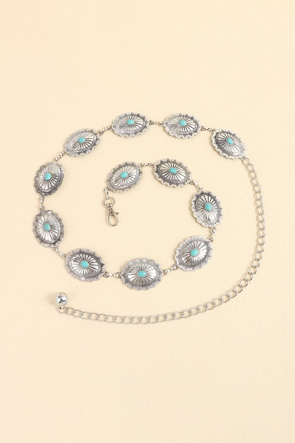 Buy Vintage Turquoise Alloy Belt by Faz