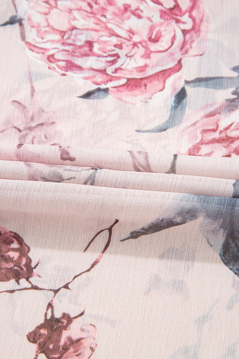 Buy Floral Pleated Deep V Backless Maxi Dress by Faz