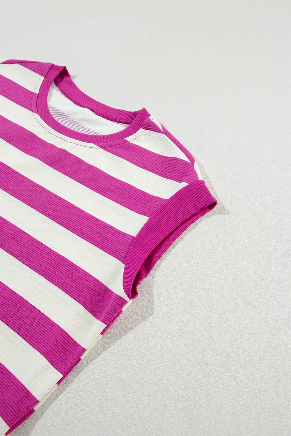 Buy Stripe Cap Sleeve Pocketed Shift Tee Dress by Faz