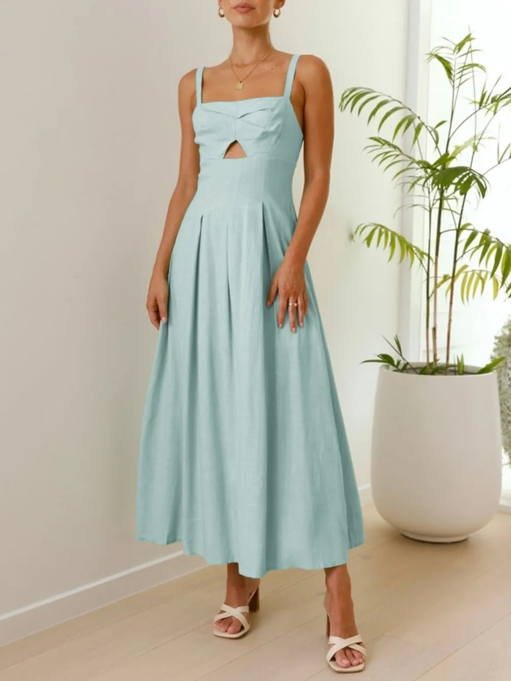 Buy Cutout Square Neck Cami Dress by Faz