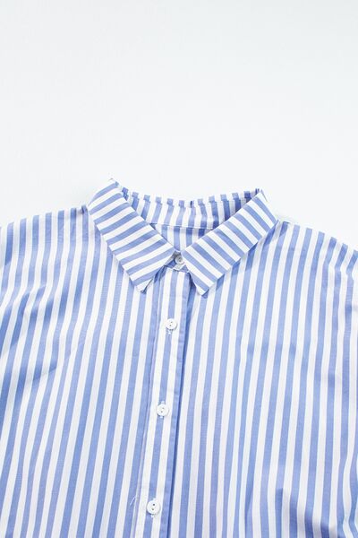 Buy Striped Collared Neck Half Sleeve Shirt by SYNZ