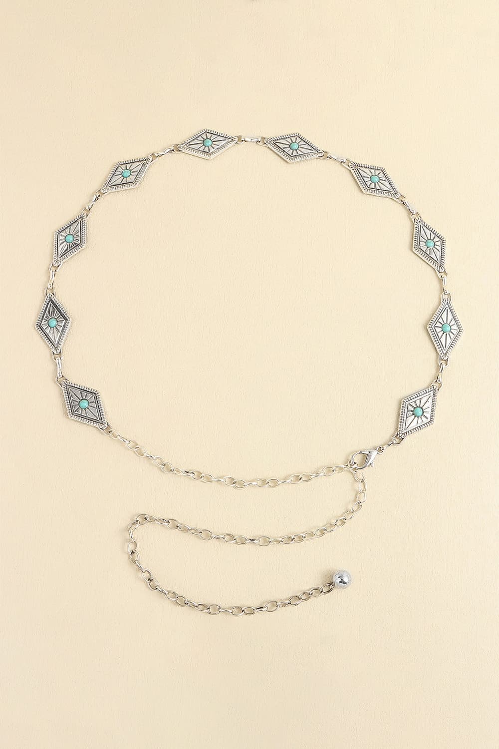 Buy Vintage Turquoise Alloy Belt by Faz