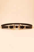 Buy Double Buckle PU Leather Belt by Faz