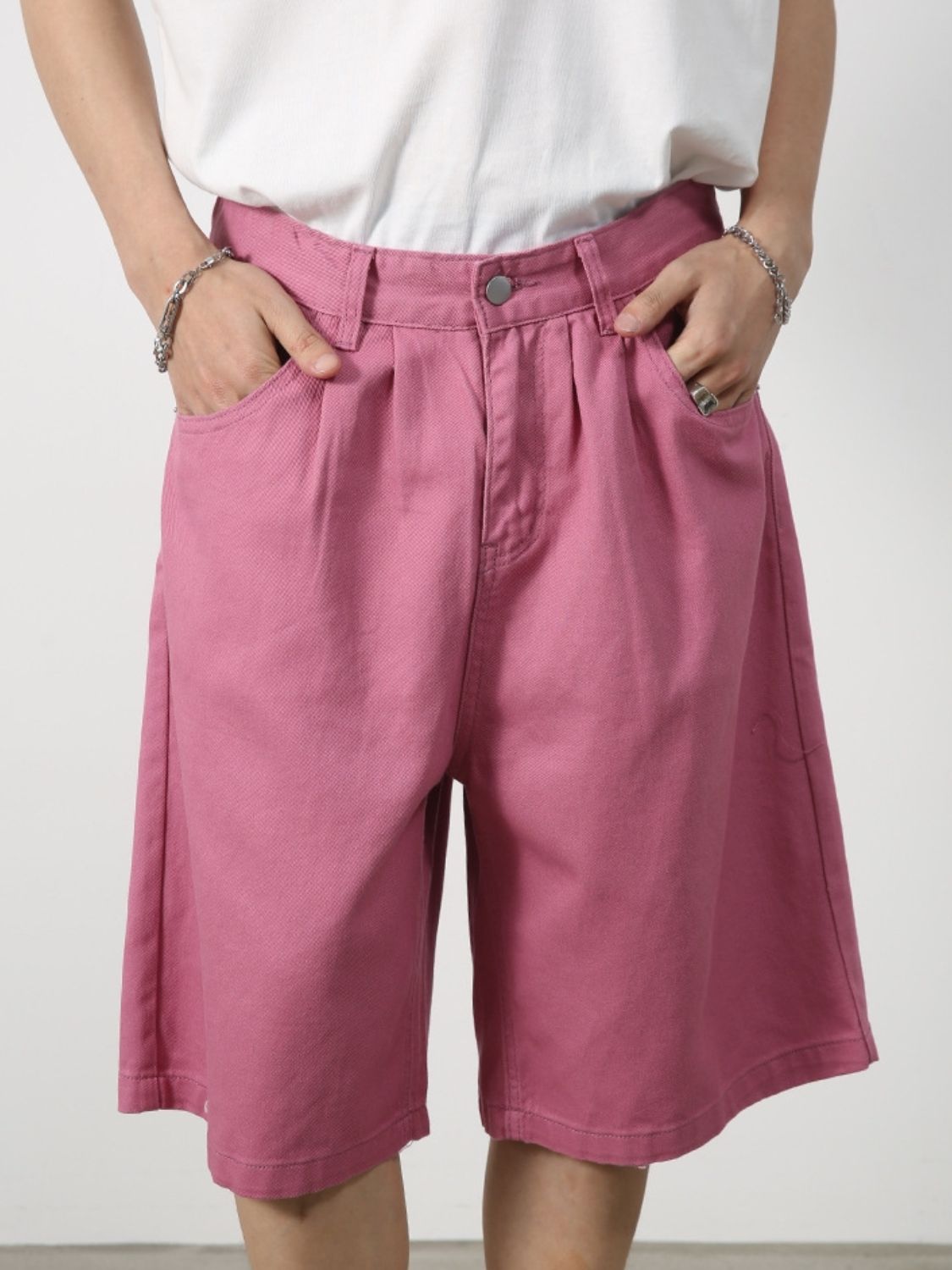 Buy Mid Rise Denim Shorts by Faz