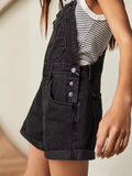 Buy Square Neck Wide Strap Denim Overalls by Faz