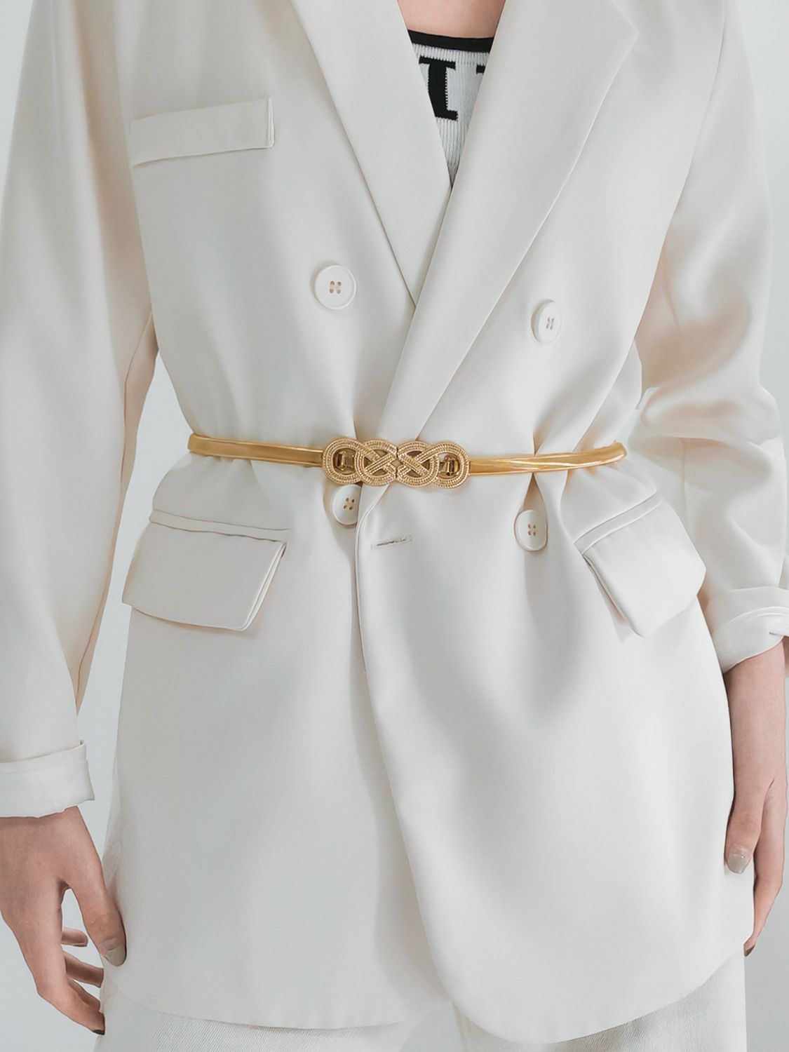 Buy Knot Buckle Metal Belt by Faz