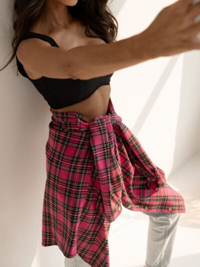 Buy Plaid Collared Neck Long Sleeve Shirt by Ming&Chuang