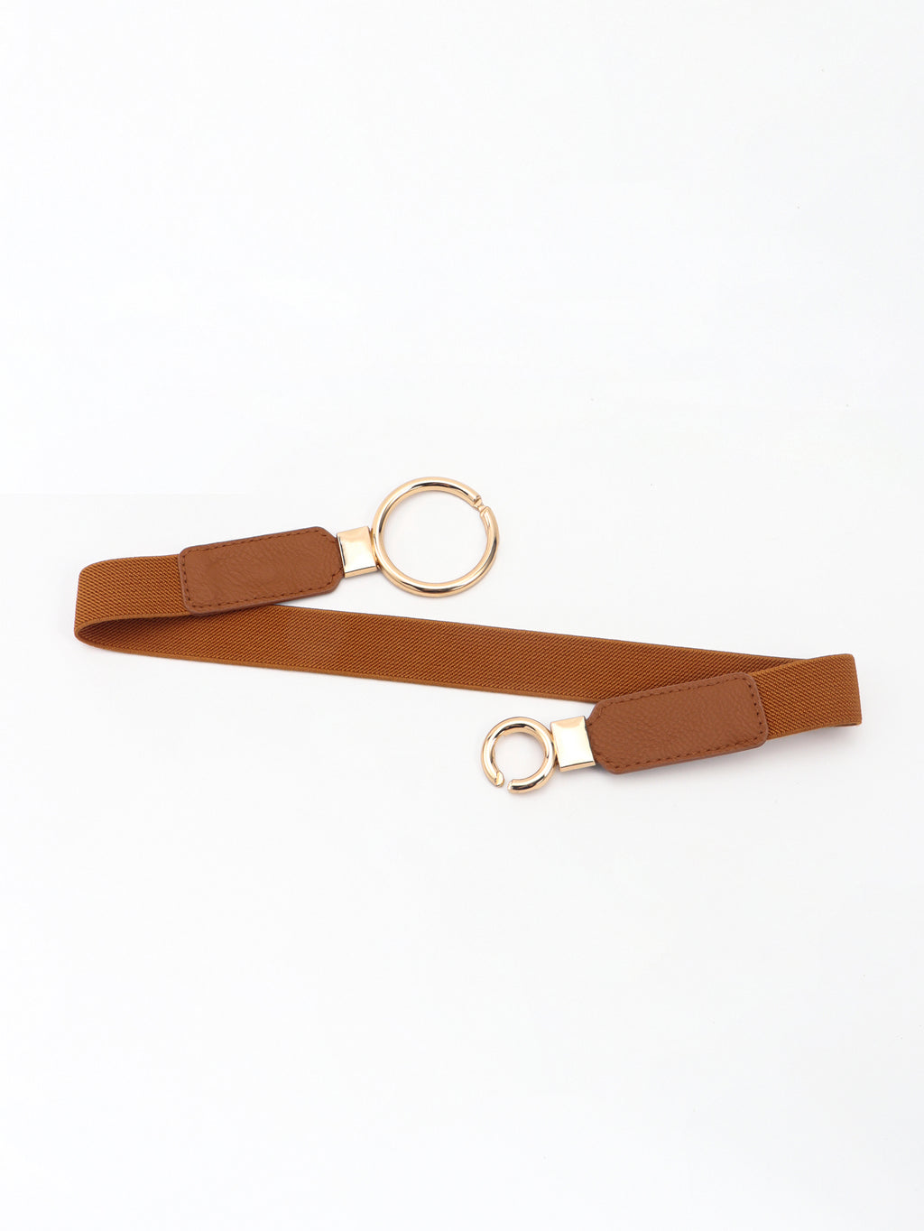 Buy Double Ring Buckle Elastic PU Belt by Faz