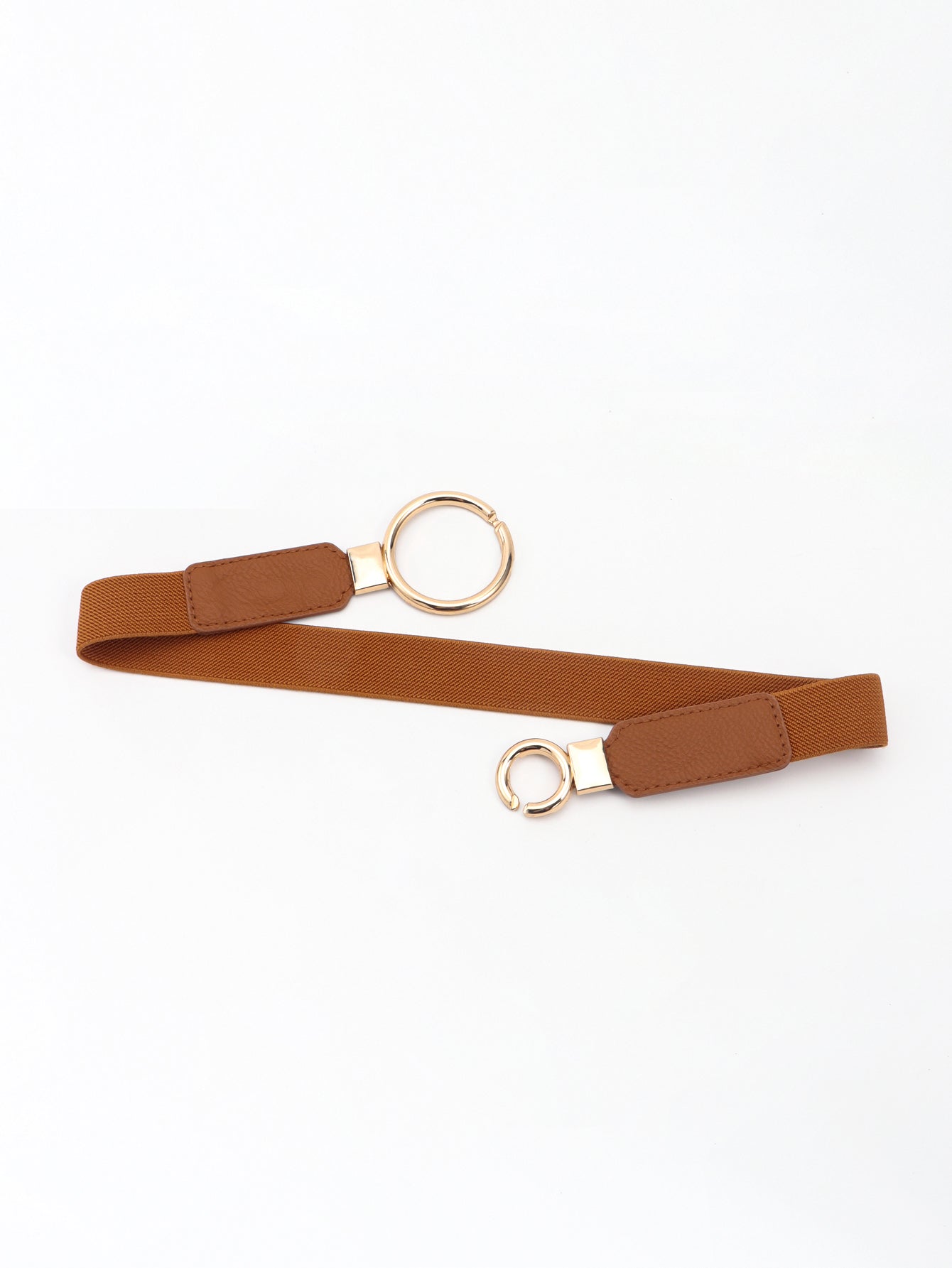 Buy Double Ring Buckle Elastic PU Belt by Faz