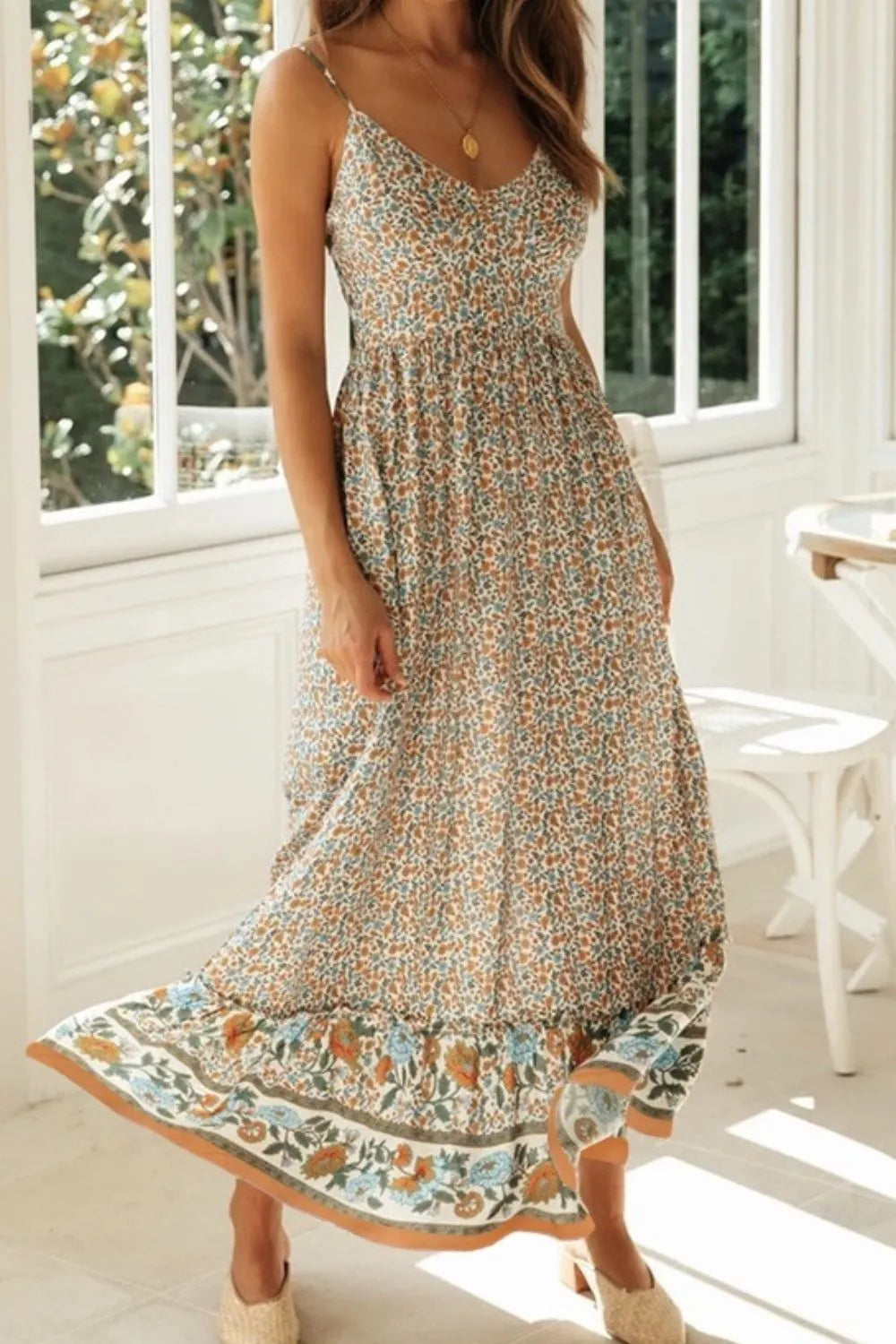 Buy Printed Maxi Cami Dress by Faz