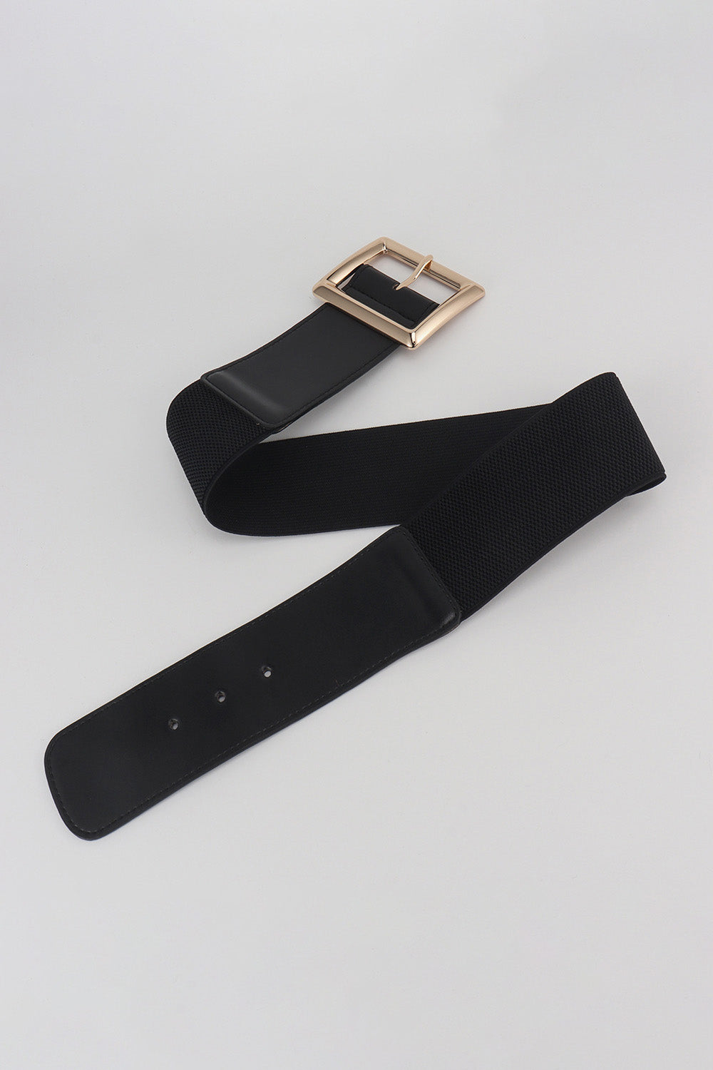 Buy Rectangle Buckle Elastic Wide Belt by Faz